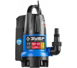 Дренажный насос с регулируемым датчиком уровня воды Зубр Профессионал Т7 АкваСенсор НПГ-Т7-550 