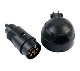 Пластиковый разъем для прицепа в сборе Вымпел 7 контактов, вилка + розетка 5192 