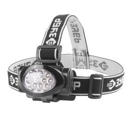 Налобный светодиодный фонарь Зубр МАСТЕР 10Ultra LED, матричный рефлектор, 3 режима, 3ААА 56438 