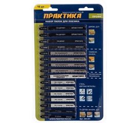 Набор пилок для лобзика универсальный (16 шт.) ПРАКТИКА 244-391 