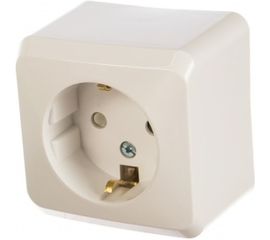 Розетка Schneider Electric 1-м ОП Этюд 16А защитные шторки, с заземлением, белая PA16-004B 