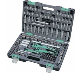 Набор инструмента 1/4", 3/8", 1/2", CrV, S2, усиленный кейс, 151шт STELS 14114 