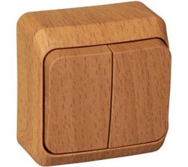 Выключатель Schneider Electric 2-клавишный ОП Этюд Дача 10А бук SchE BA10-002T 