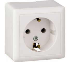 Розетка Schneider Electric 1-м ОП Хит 10А с заземлением SchE RA16-133-B РА16-133-б 