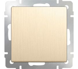 Выключатель WERKEL WL10-SW-1G-2W одноклавишный проходной шампань рифленый a035611 