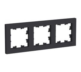 Рамка Schneider Electric ATLASDESIGN, 3-постовая, универсальная, карбон, ATN001003 