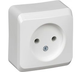 Розетка Schneider Electric 1-м ОП Этюд 16А IP20 без заземления, белая PA16-001B 