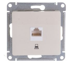 Механизм компьютерной розетки Schneider Electric 1-м СП Glossa RJ45 бежевый GSL000281K 