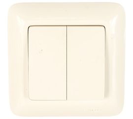 Двухклавишный выключатель Schneider Electric  СП Прима 6А IP20 белый, опт. упак S56-043-B 