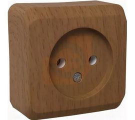 Розетка Schneider Electric 1-м ОП Этюд Дача 16А IP20 без заземления, бук PA16-001T 