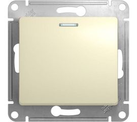 Механизм переключателя Schneider Electric 1-клавишный GLOSSA с подсветкой,бежевый SchE GSL000263 