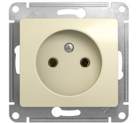 Механизм розетки Schneider Electric 1-м СП Glossa 16А IP20 без заземления, бежевый GSL000241 