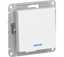 Одноклавишный механизм выключателя Schneider Electric ATLAS DESIGN с подсветкой сх.1а 10АХ белый ATN000113 