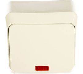 Выключатель Schneider Electric 1-кл. ОП Этюд 10А с индикатором, белый SchE BA10-005B 