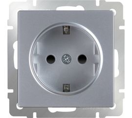 Розетка с заземлением, безвинтовой зажим Werkel WL06-10-01 a041201 