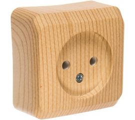 Розетка Schneider Electric 1-м ОП Этюд Дача 16А IP20 без заземления, сосна PA16-001D 