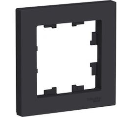 Рамка Schneider Electric ATLASDESIGN, 1-постовая, карбон, ATN001001 