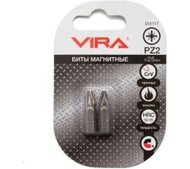 Биты (2 шт, PZ2, 25 мм) VIRA 554117 