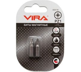 Биты (2 шт, PZ1, 25 мм) VIRA 554116 