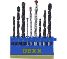 Набор сверл комбинированных (9 предметов; металл 4-6-8 мм, дерево 4-6-8 мм, кирпич 4-6-8 мм) DEXX 2970-H9_z01 