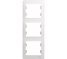Рамка Schneider Electric 3-местная GLOSSA вертикальная, белая SchE GSL000107 
