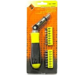 Реверсивная отвертка с шарниром со вставками 15пр. Энкор 19861 