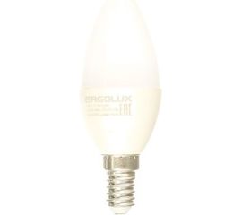 Электрическая светодиодная лампа Ergolux LED-C35-7W-E14-6K Свеча 7Вт E14 6500K 172-265В 12874 