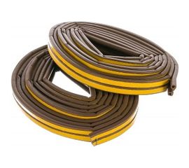 Уплотнитель СИБРТЕХ, 12 м, профиль P, коричневый, 93946 