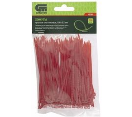 Пластиковые хомуты СИБРТЕХ, 100 * 2,5 мм, красные, 100 шт 45500 