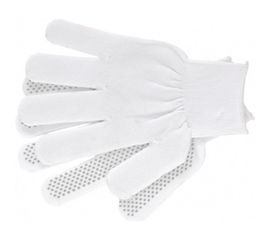 Перчатки Россия нейлон, ПВХ точка, 13 класс, белые, XL 67847 