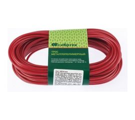 Металлополимерный трос СИБРТЕХ красный ПР-4,0, 476443 