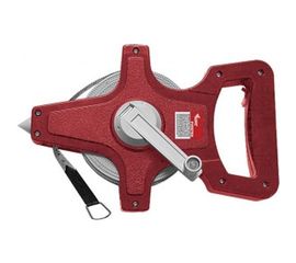 Землемерная рулетка (красный открытый корпус, фибергласовая лента 50 м) КУРС 17665 