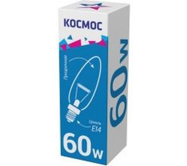 Лампа накаливания КОСМОС СВ ПР 60Вт E14 LKsmSCnCL60E14v2 