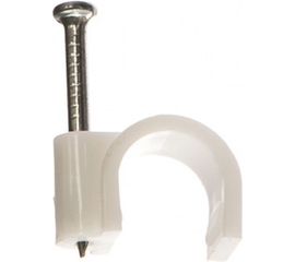 Пластиковая круглая скоба с гвоздем FORTISFLEX СПК 9 30шт 49461 