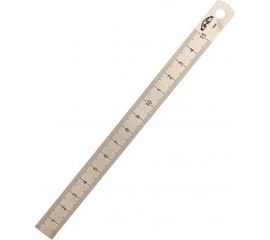 Стальная линейка 150х13х0,5 мм, шкала 1 мм Kinex 1022-0 