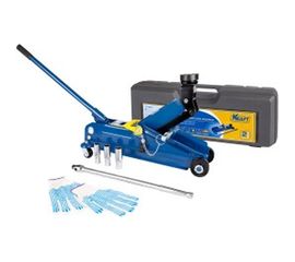 Набор для замены колеса с подкатным домкратом в кейсе KRAFT 3 т, 17х19х21 мм KT 703042 