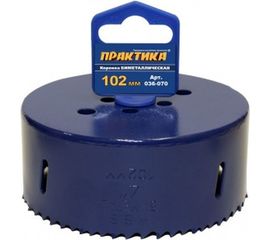 Коронка биметаллическая (102 мм) ПРАКТИКА 036-070 