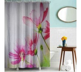 Тканевая шторка для ванной комнаты TERMA MZ-80 Цветы 180х200 см 20850 