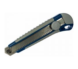 Технический нож, лезвие 25мм, двухкомпонентный корпус, металлическая направляющая, фиксатор КОБАЛЬТ 242-168 