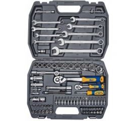 Набор инструмента 1/2 Dr и 1/4 Dr 82 предмета KRAFT KT 700305 