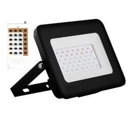 Светодиодный прожектор FERON, 2835 SMD, 50W RGB AC220V50Hz IP65, черный, LL-613 29703 