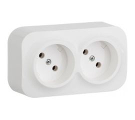 Розетка Legrand 2X2К без шторок, белая 782212 