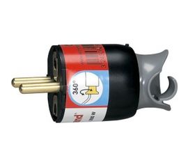 Вилка Legrand 2К+З черная 50173 