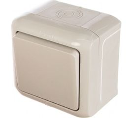 Выключатель Legrand 1-кл. ОП Quteo 10А IP44 10АХ сер. Leg 782330 255222 