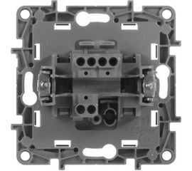 Механизм выключателя Legrand 1-клавишный СП Etika 10АX безвинтовые зажимы антрацит Leg 672601 