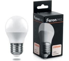 Светодиодная лампа FERON PRO LB-1406 Шарик E27 6W 2700K 38068 