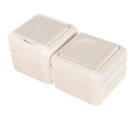 Выключатель+розетка Legrand 2К+З шторки IP44 белый 782318 