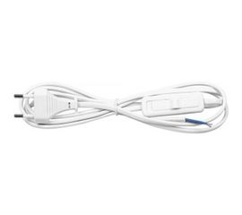 Сетевой шнур FERON с выключателем, 230V 1.9м белый, KF-HK-1 23048 