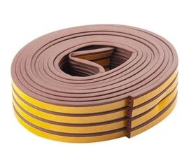 Уплотнитель СИБРТЕХ 12 м, профиль E, коричневый Р 93923 