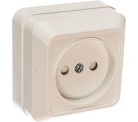 Розетка открытой установки с защитными шторками 2П IP20 10А, белый TDM Ладога SQ1801-0059 